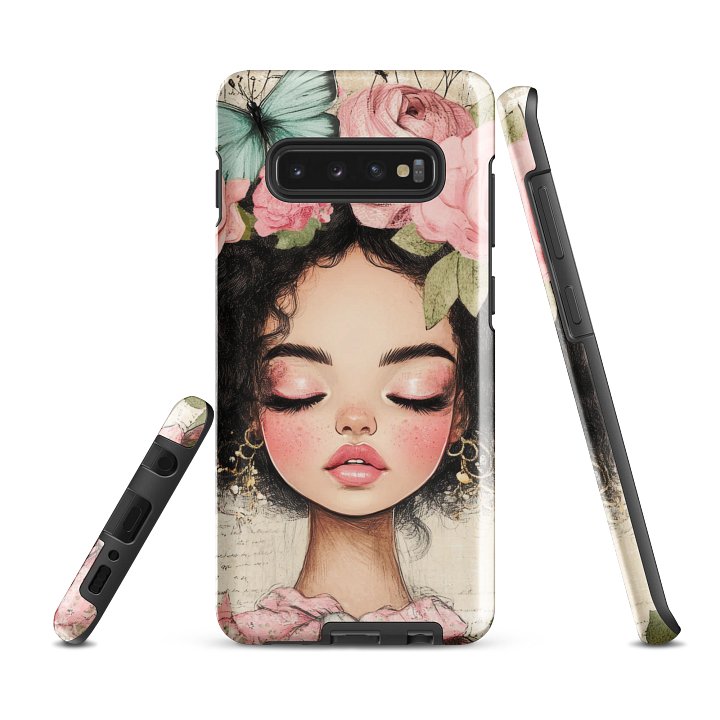 Boho Butterfly Girl Tough Phone Case for Samsung® – Artistic Protective Cover product image (1)