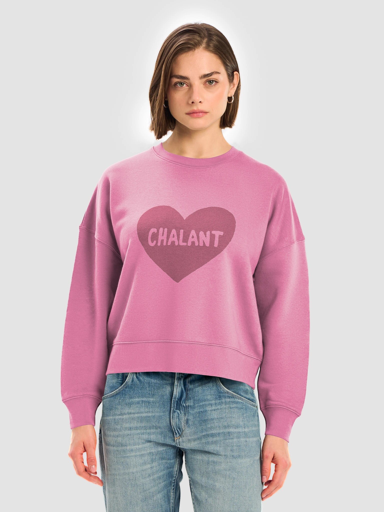 < CHALANT 3 variant #c15e77 women's boxy crewneck product image (8)