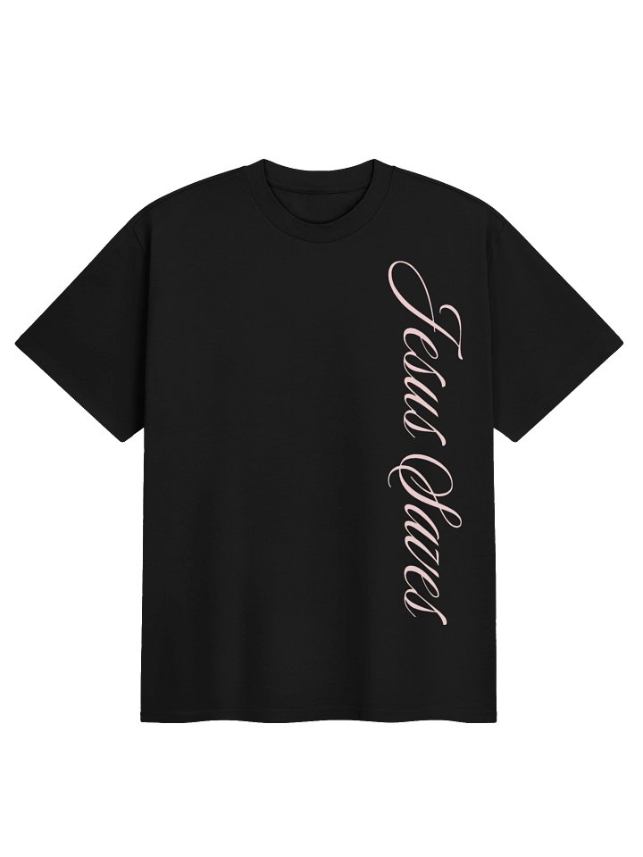 jesus saves cursive tee - baby pink product image (1)