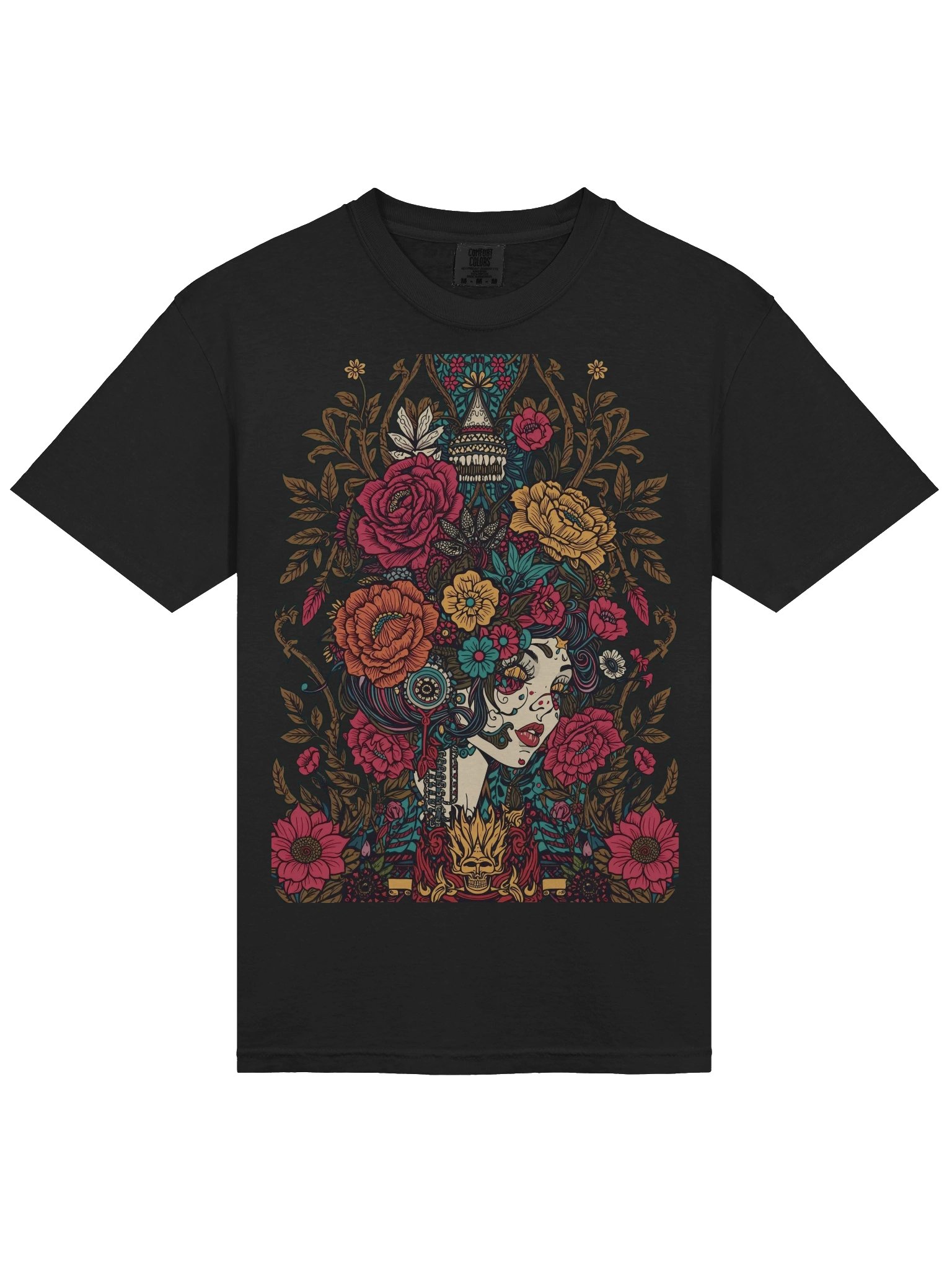 Midnight Blossom Portrait Heavyweight Tee product image (3)