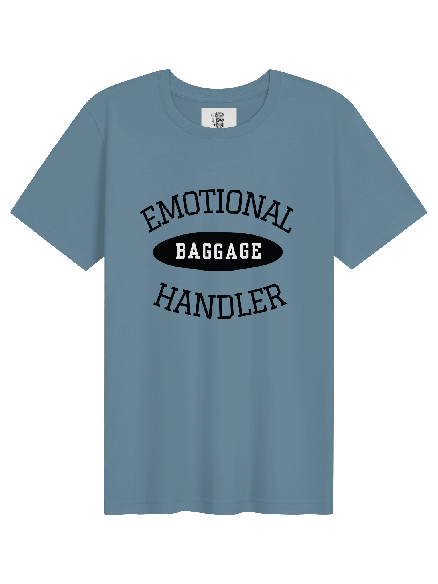 Emotional Baggage Handler T-Shirt - Black and White Varsity Style product image (3)