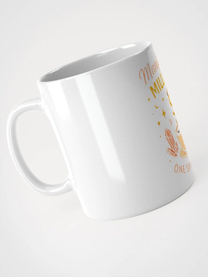 "Manifesting Millions" White Glossy Mug | Abundance in Every Sip product image (2)