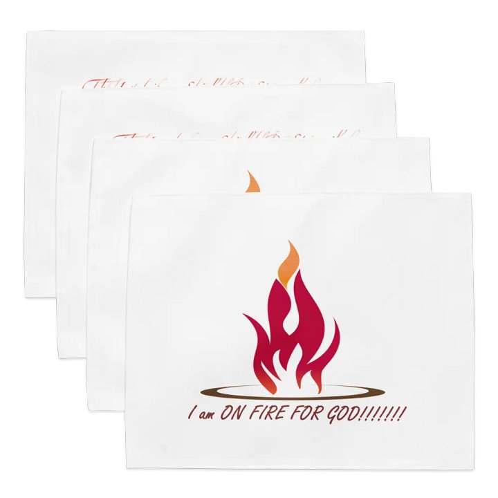I am on fire for god and The lord is my shield placemat set product image (1)