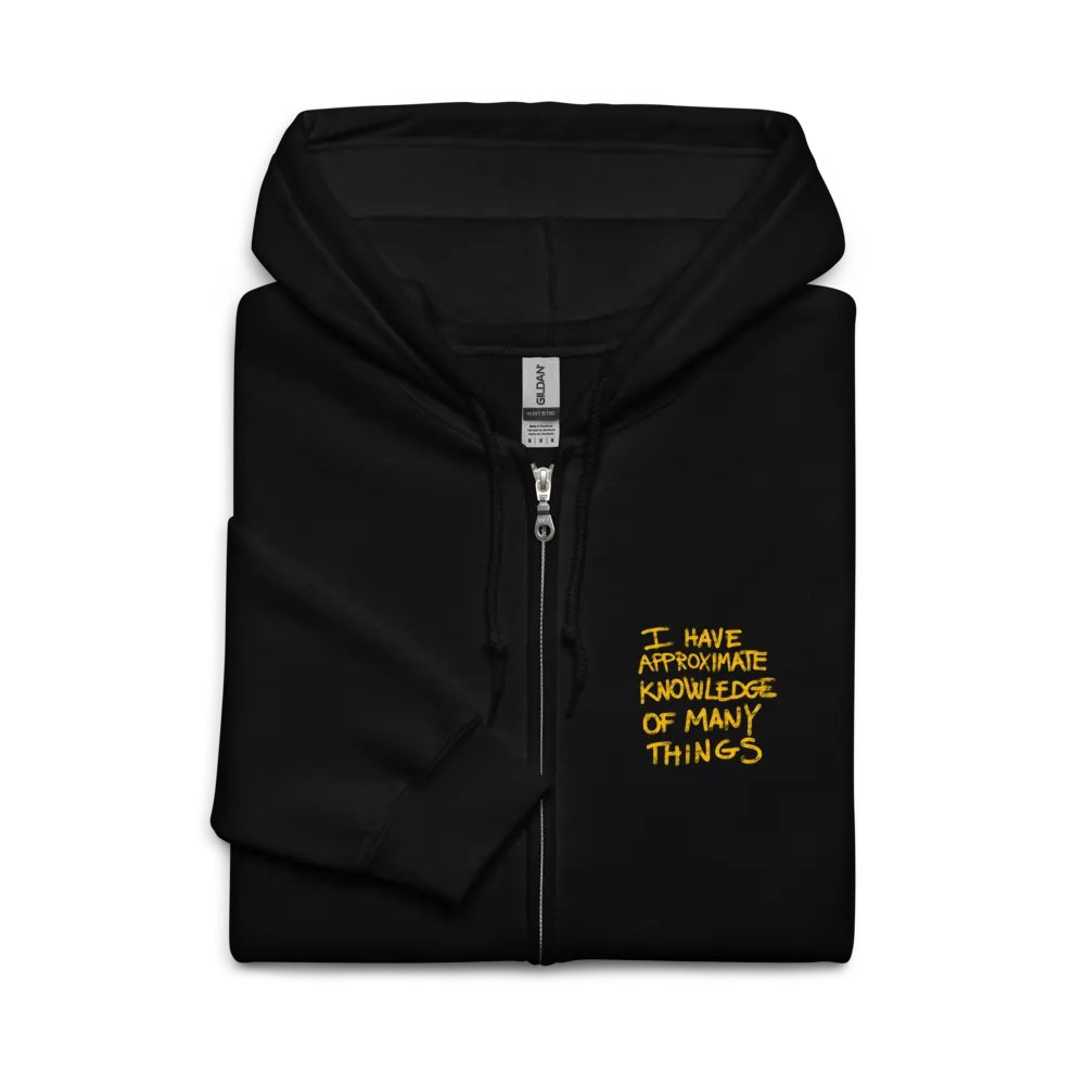 Demon Cat With Text on the Front Classic Zip Hoodie Multicolor product image (5)