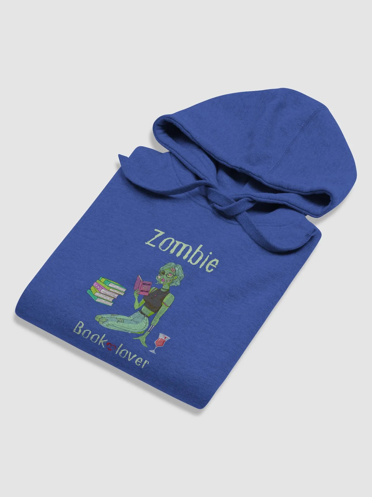 Zombie Book Lover - Royal Blue Unisex Hoodie product image (6)