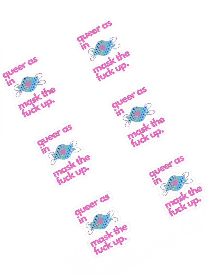 Queer As In Mask TF up sticker pack product image (1)