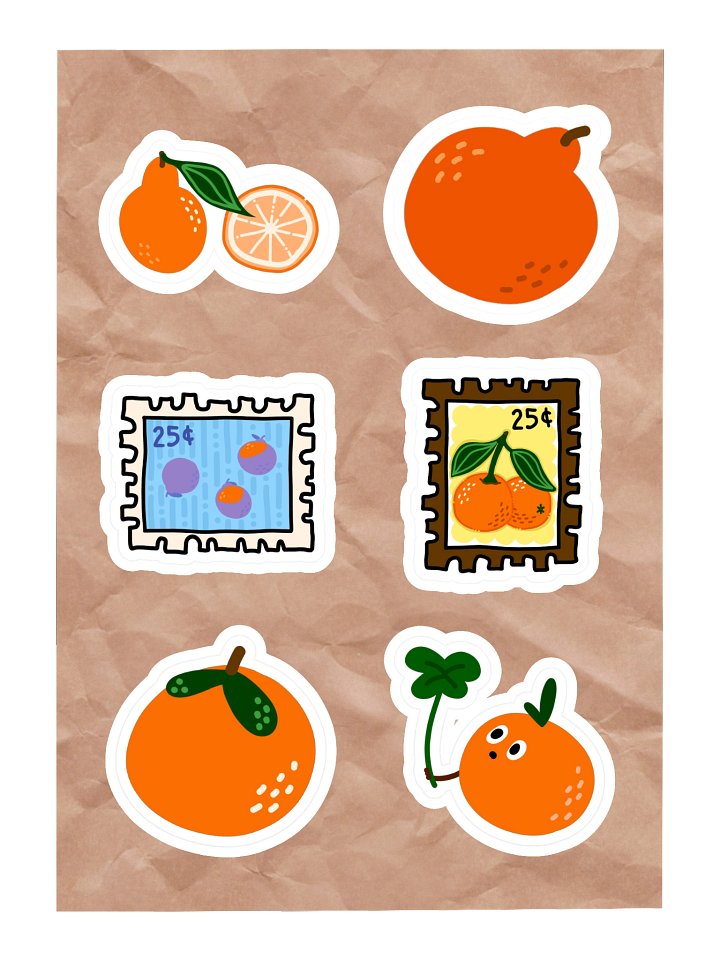 Stamps 'n' Oranges Sticker Sheet product image (2)