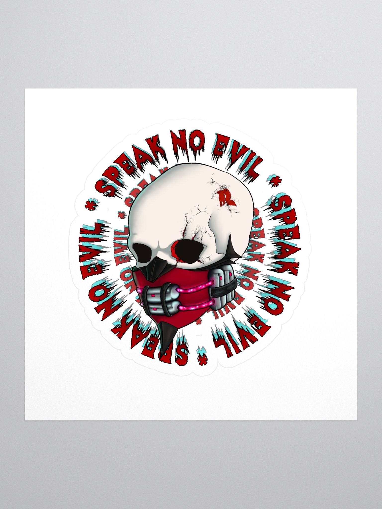 Speak No Evil- Chemical Muzzle Sticker product image (1)