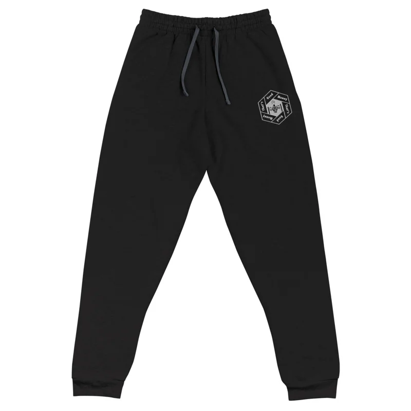 That's Good Money Embroidered Joggers - Black product image (2)
