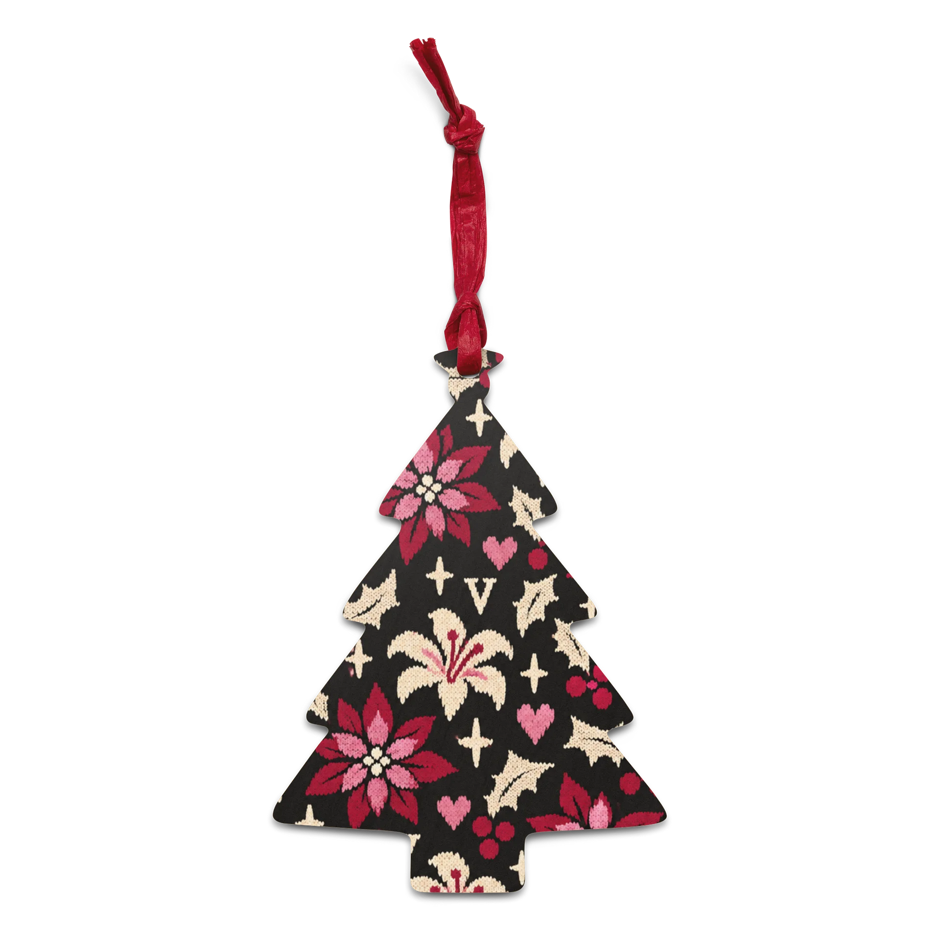 Merry & Menacing Floral Wooden Ornament product image (6)
