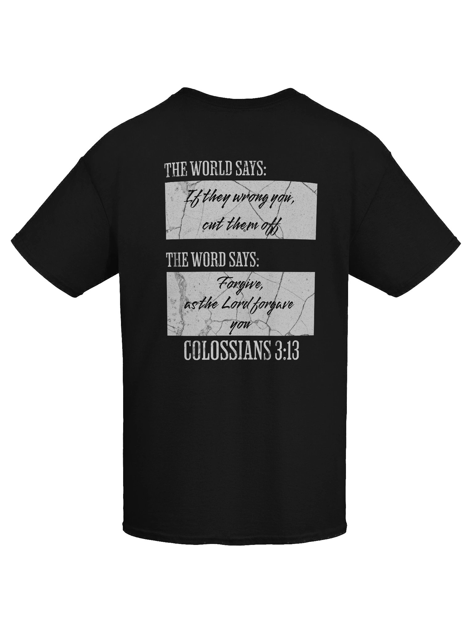YHWH Heavyweight Tee - Word vs World "Forgiveness" product image (6)