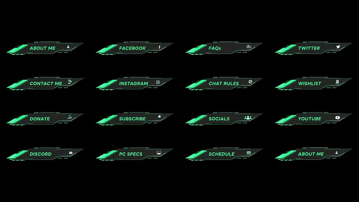 Futuristic Green Twitch Panels product image (2)