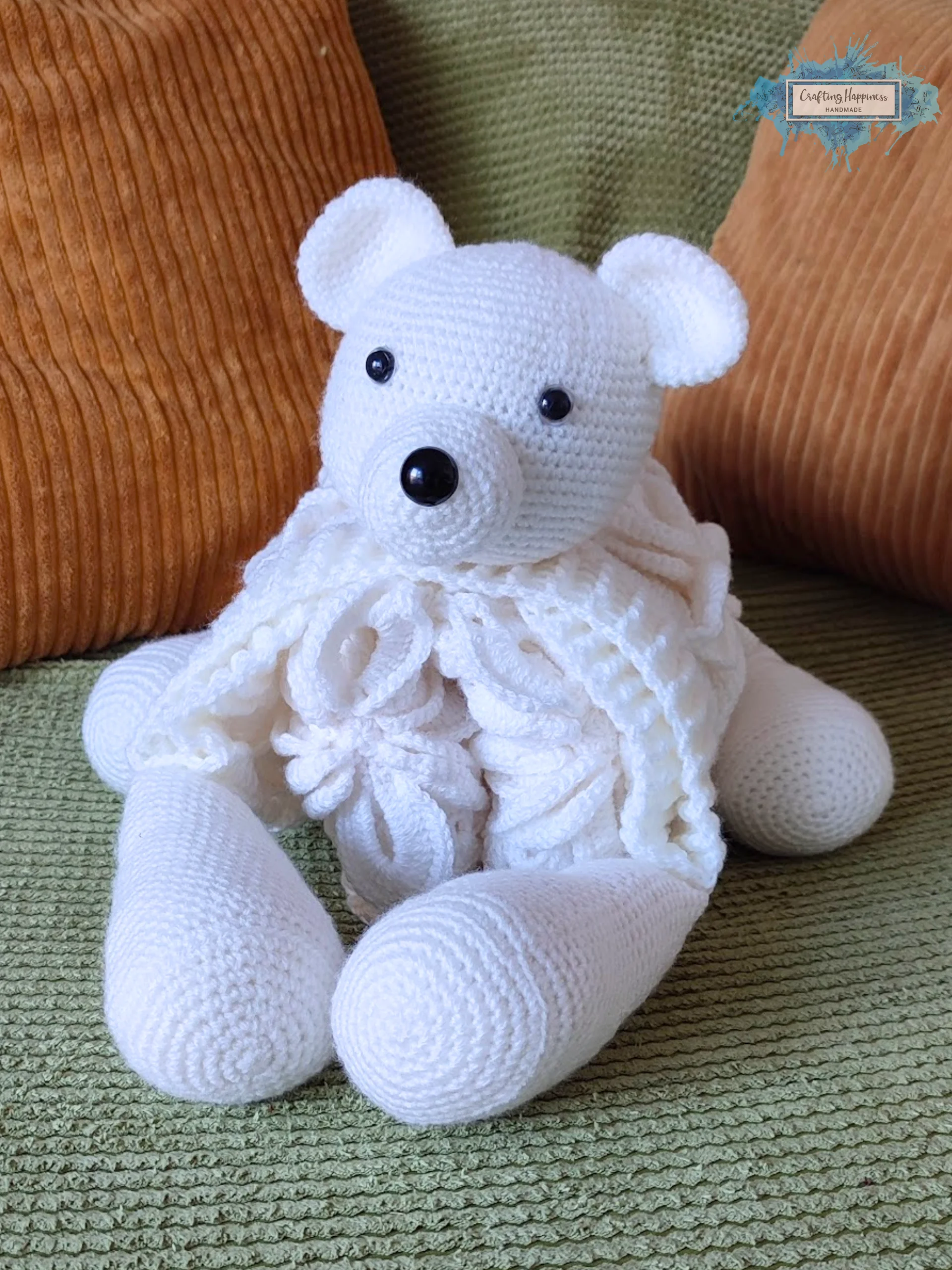 Polar Bear Folding Baby Blanket Crochet Pattern (PDF) product image (2)