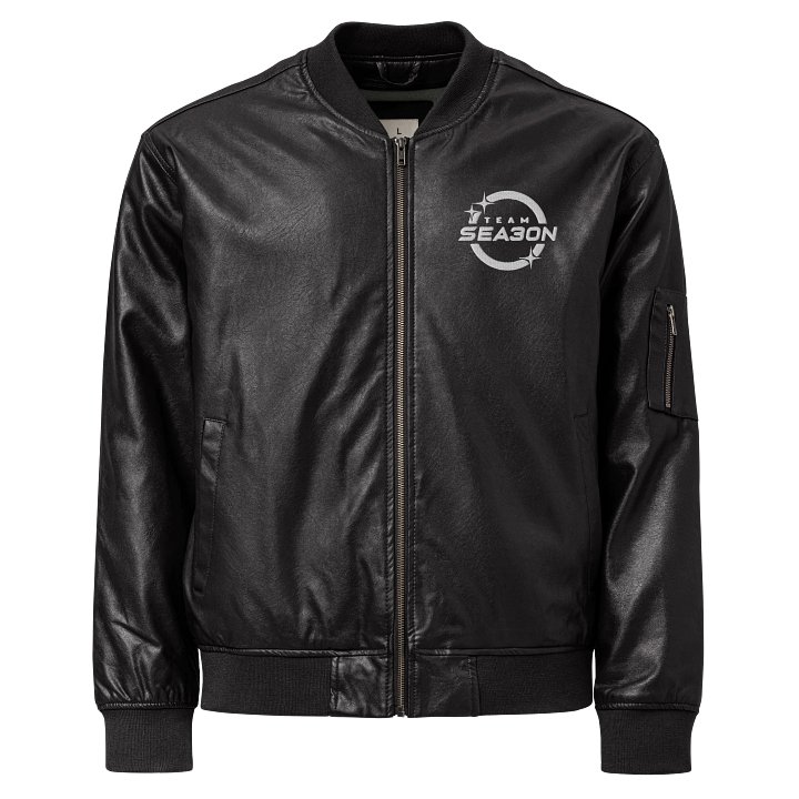 Team Sea3on Faux Leather Bomber Jacket product image (1)