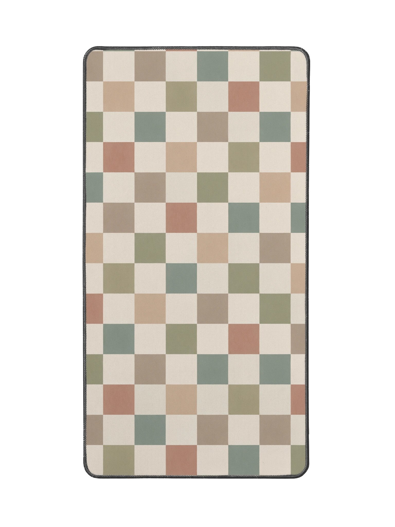 Boho Checkerboard Desk Mat: Anti-Slip Neoprene Computer Deskpad product image (3)