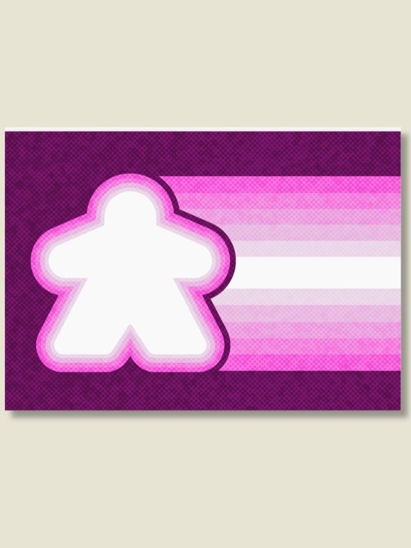 Purple Retro Racing Meeple Board Game Room Poster - UNFRAMED product image (1)