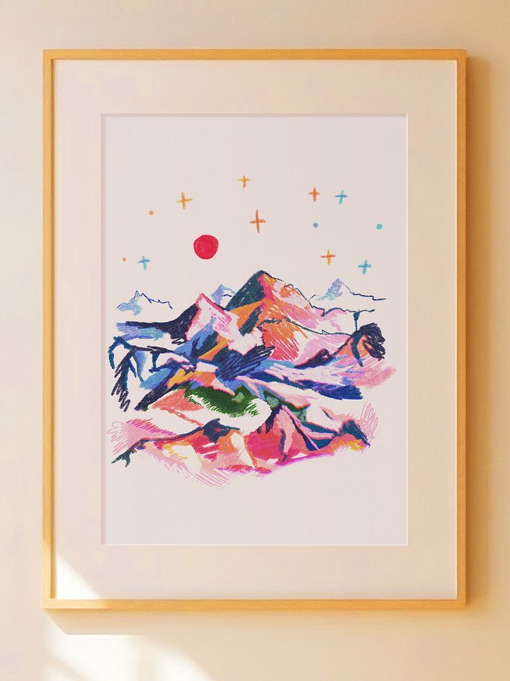 Colorful Mountains Print product image (1)