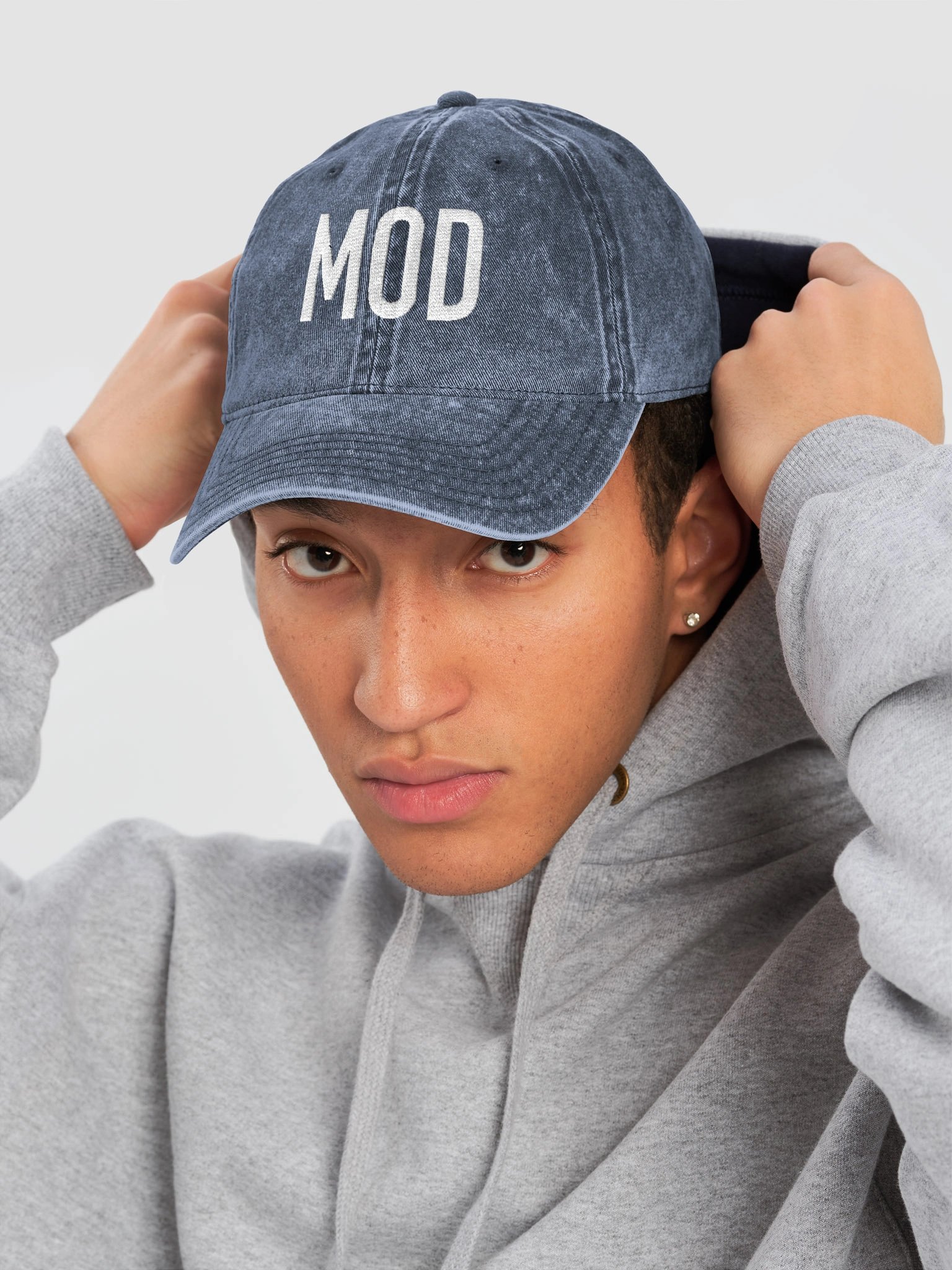 MOD Shield Navy Vintage Wash Dad Hat product image (6)