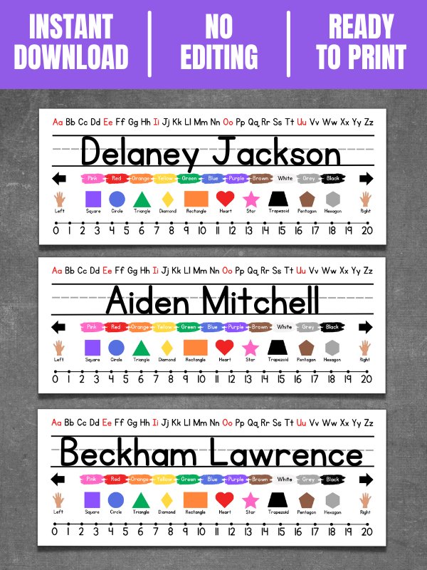 Student Desk Name Tags product image (2)