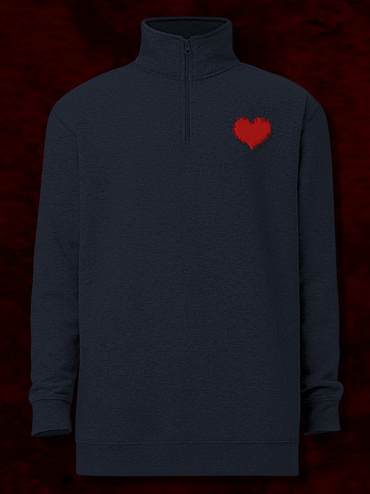 Poly Heart Fleece Zip product image (1)