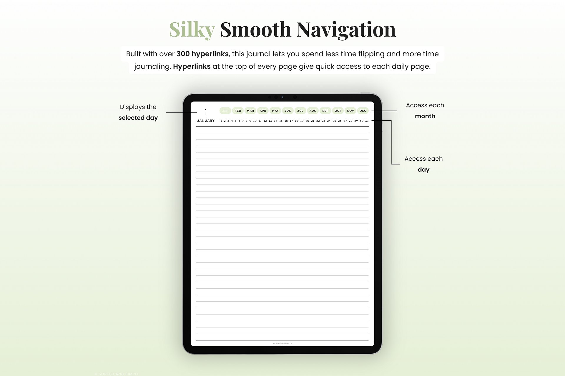 Digital Lined Journal - Green product image (2)