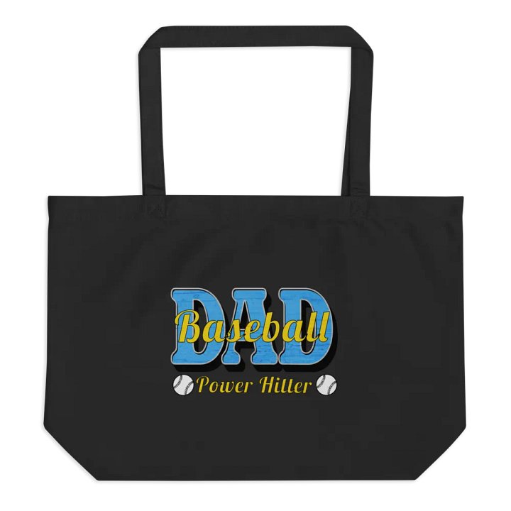 Dad Baseball Power Hitter Eco-friendly Organic Tote product image (1)