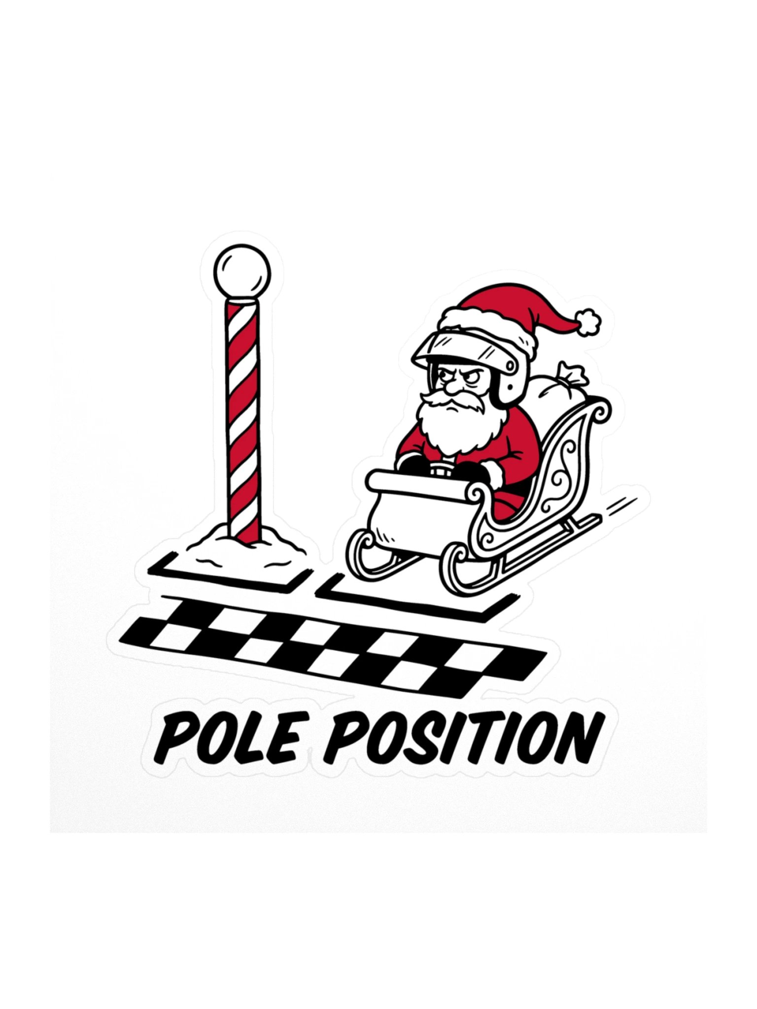 Pole Position Santa Sticker product image (1)