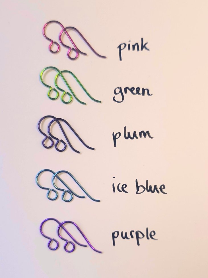 Custom Niobium Earrings - Ethical Snake Bone product image (3)