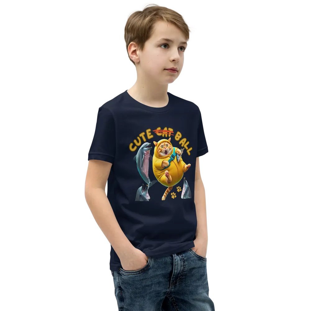 'Cute Not Cat But Ball' Youth T-Shirt 🙀🐬🏐 product image (145)