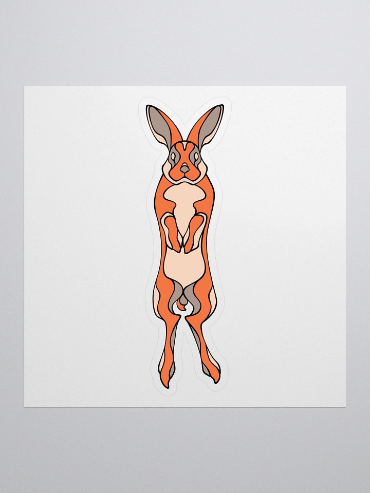 Floating Bunny - Large Kiss Cut Sticker product image (1)