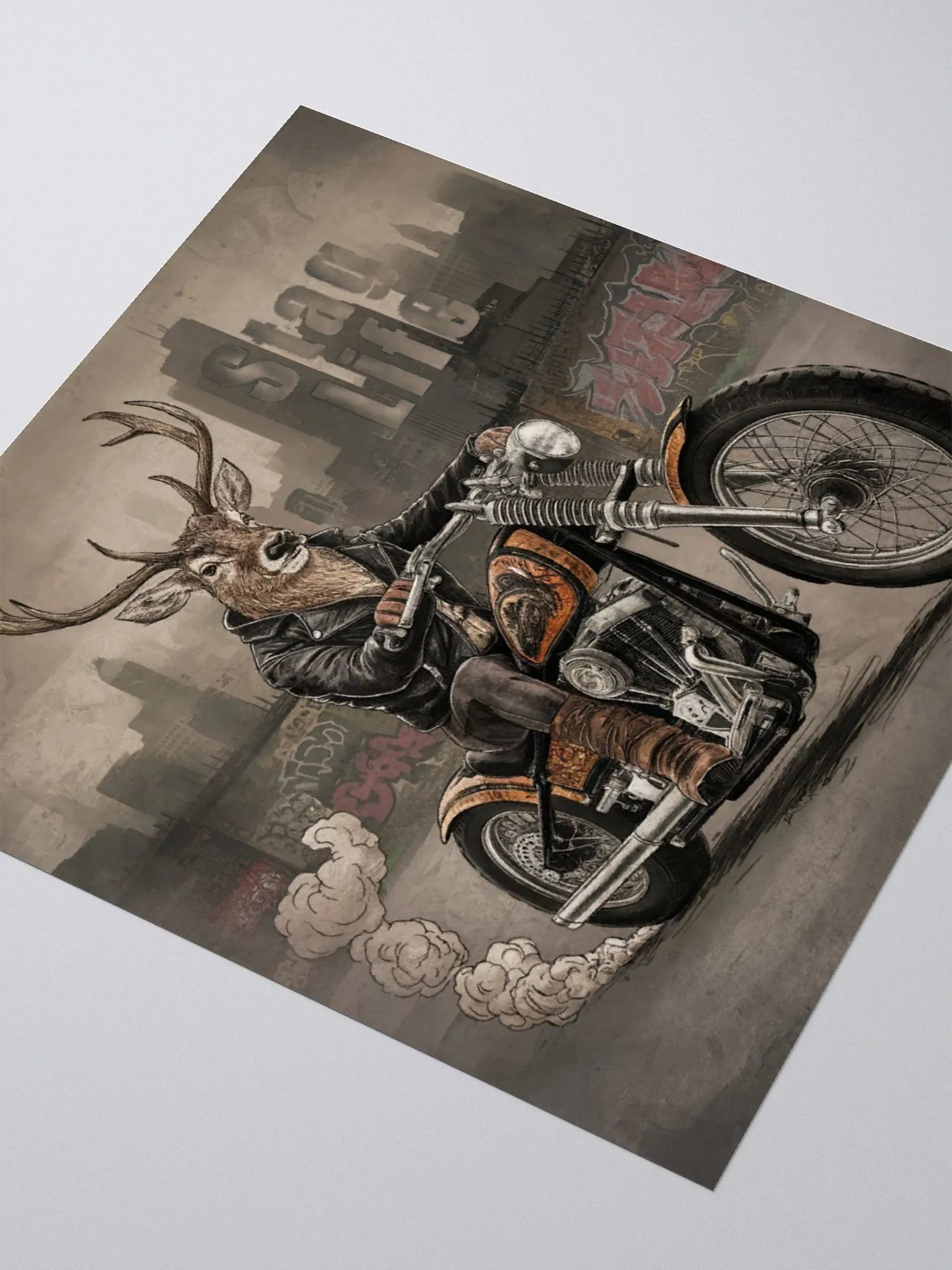 Stag Life Motorcycle Stag Vinyl Sticker product image (7)