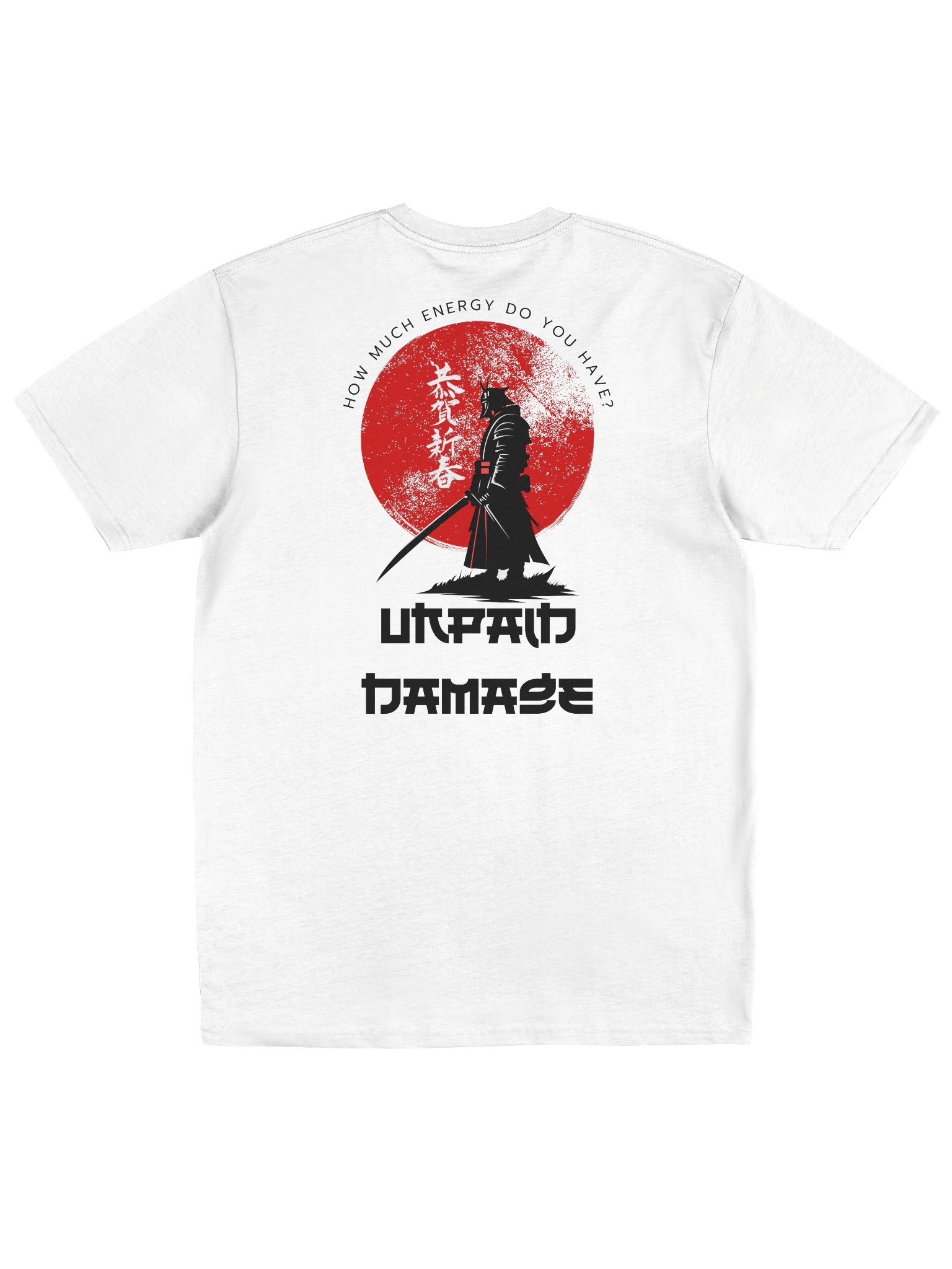 “Energy Check” Oversized Warrior Tee (White) product image (3)