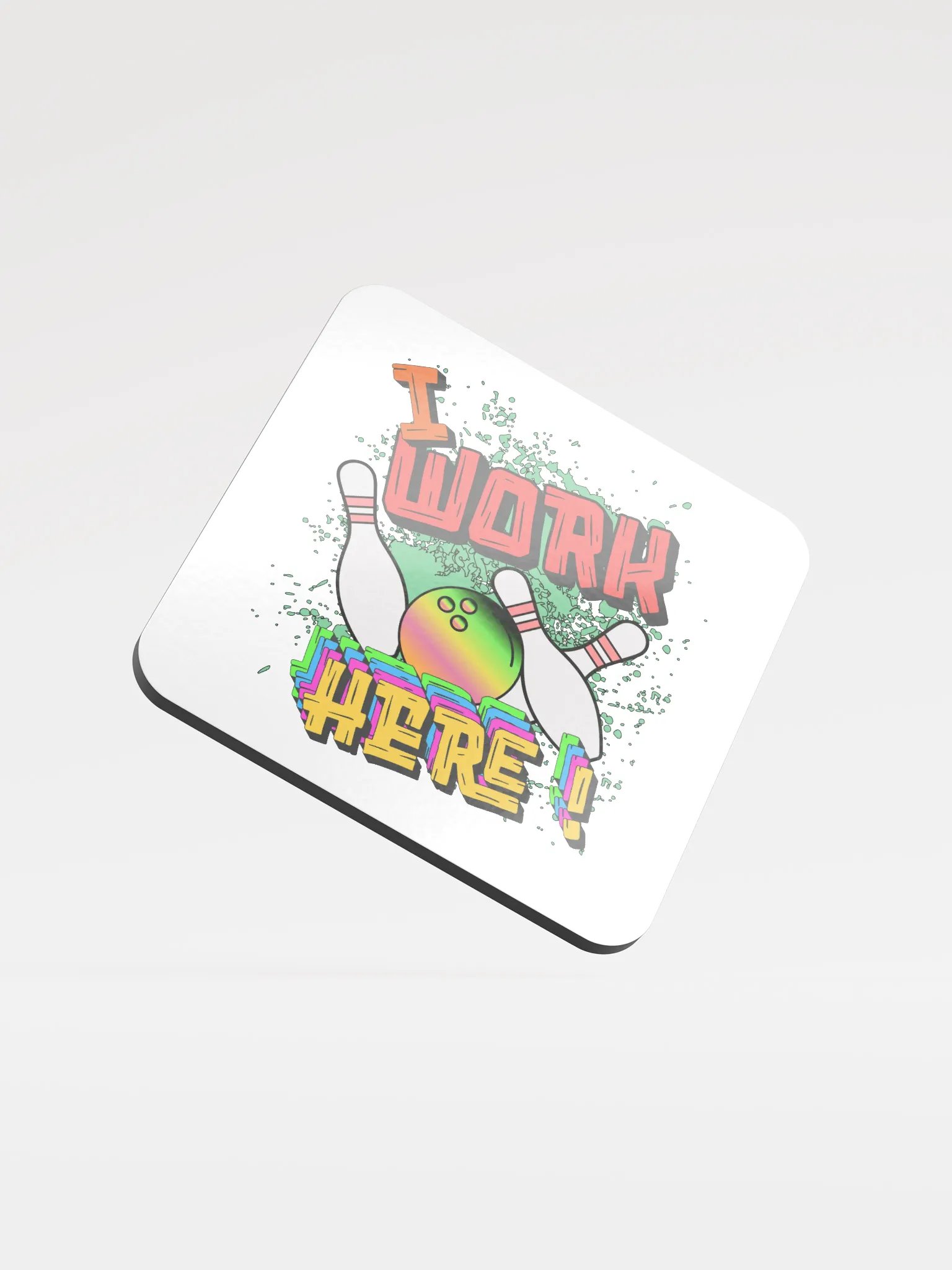 I Work Here Bowling Bold Coaster Set product image (2)
