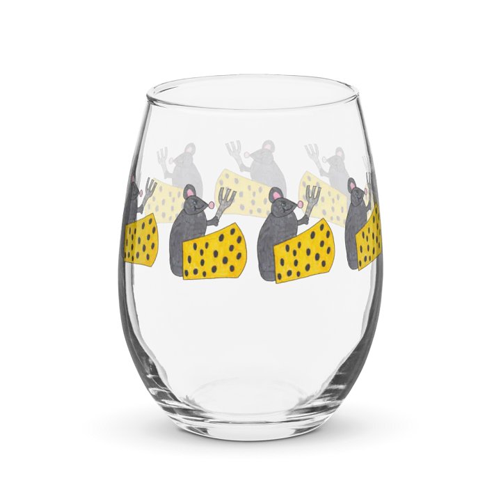 Cheese mouse Stemless Wine Glass product image (2)