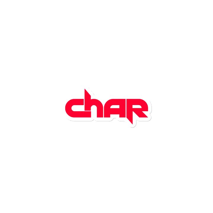 Bold Red 'char' Die-Cut Magnets product image (1)
