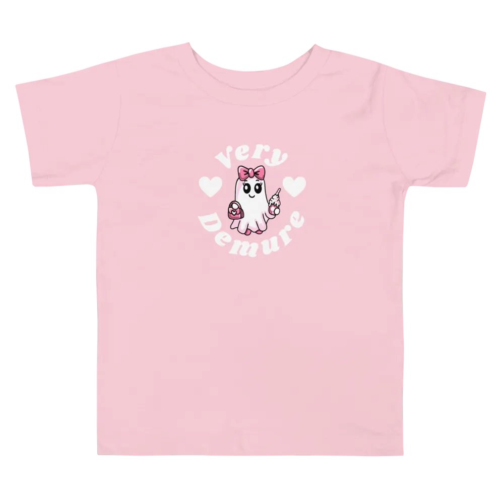 Very Demure Cute Ghost Design Toddler T-Shirt product image (1)