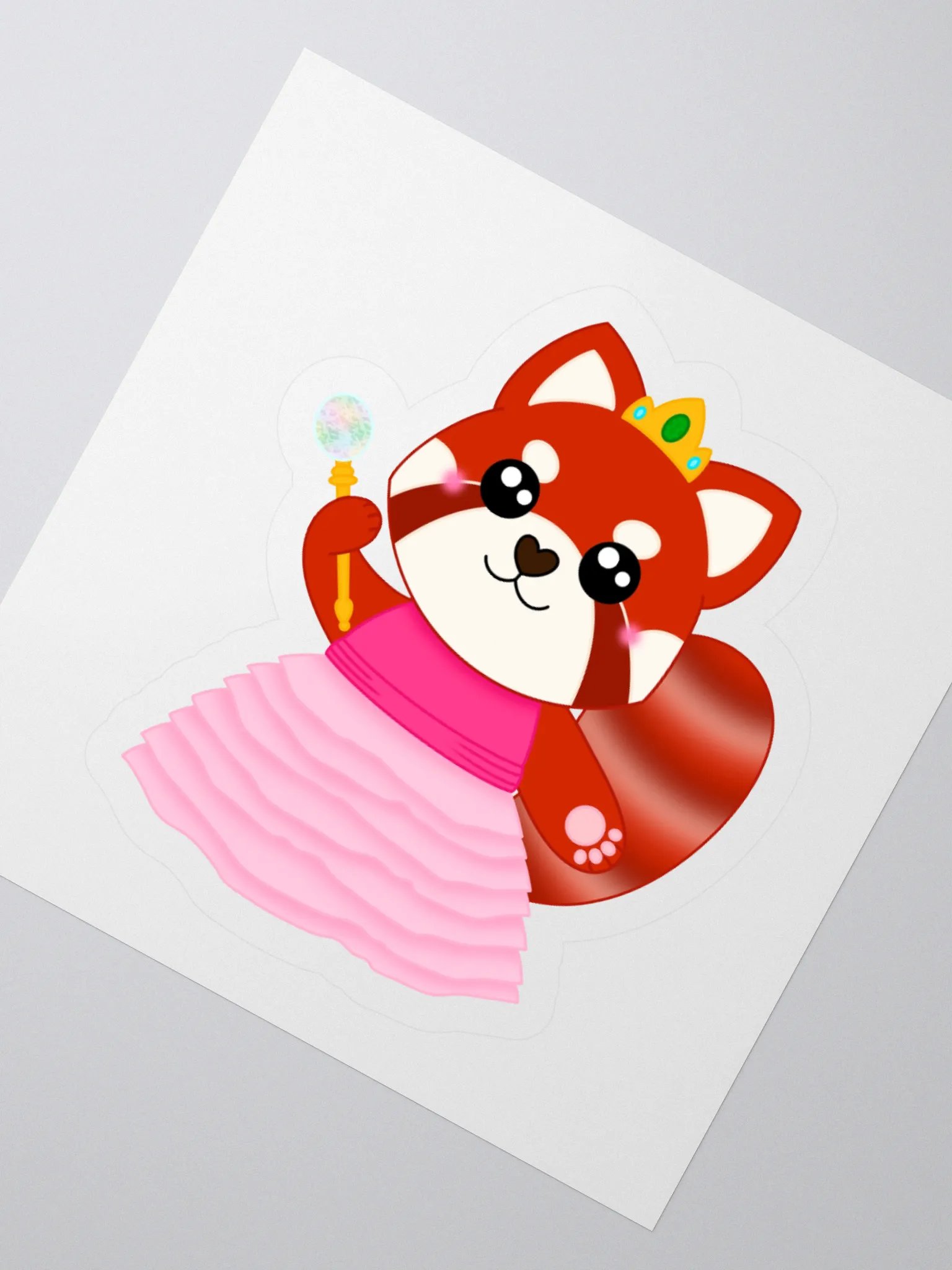 Red Panda Princess Sticker product image (2)