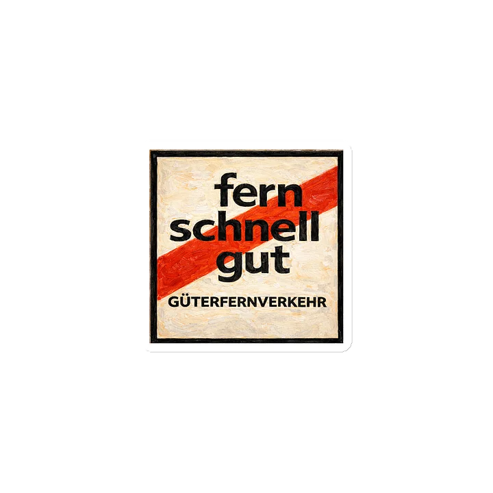 Die-Cut Magnet “Fern Schnell Gut” – Vintage Rail Freight Design product image (1)