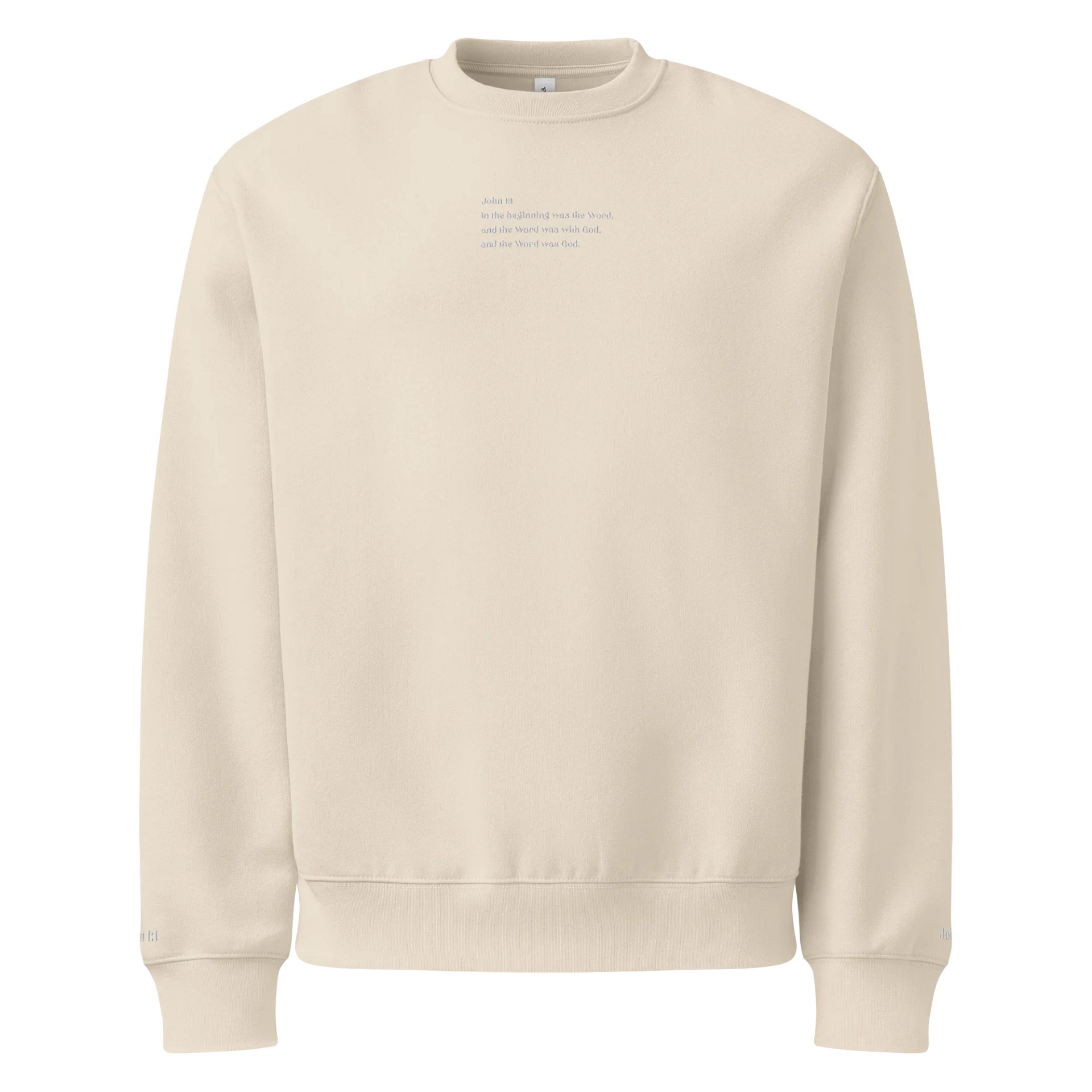 Scripture Sweatshirt Embroidered - John 1:1 Co. product image (1)