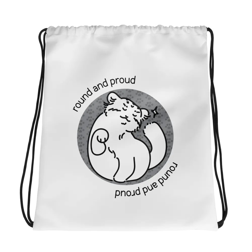 Round and Proud Manul Unlabeled Version - Drawstring Bag product image (1)