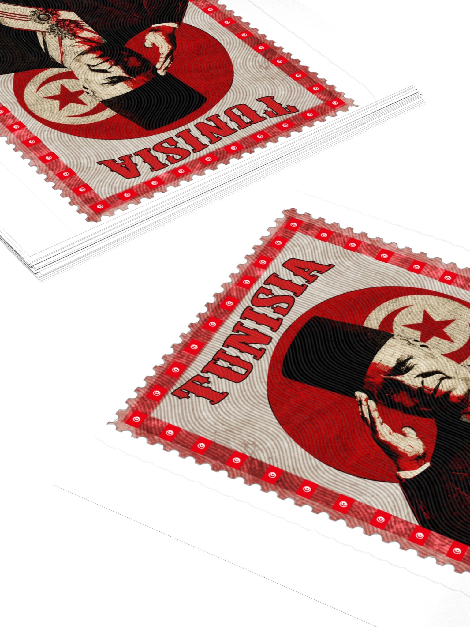 Habib Bourguiba Tunisia Vintage Postage Stamp Sticker product image (10)