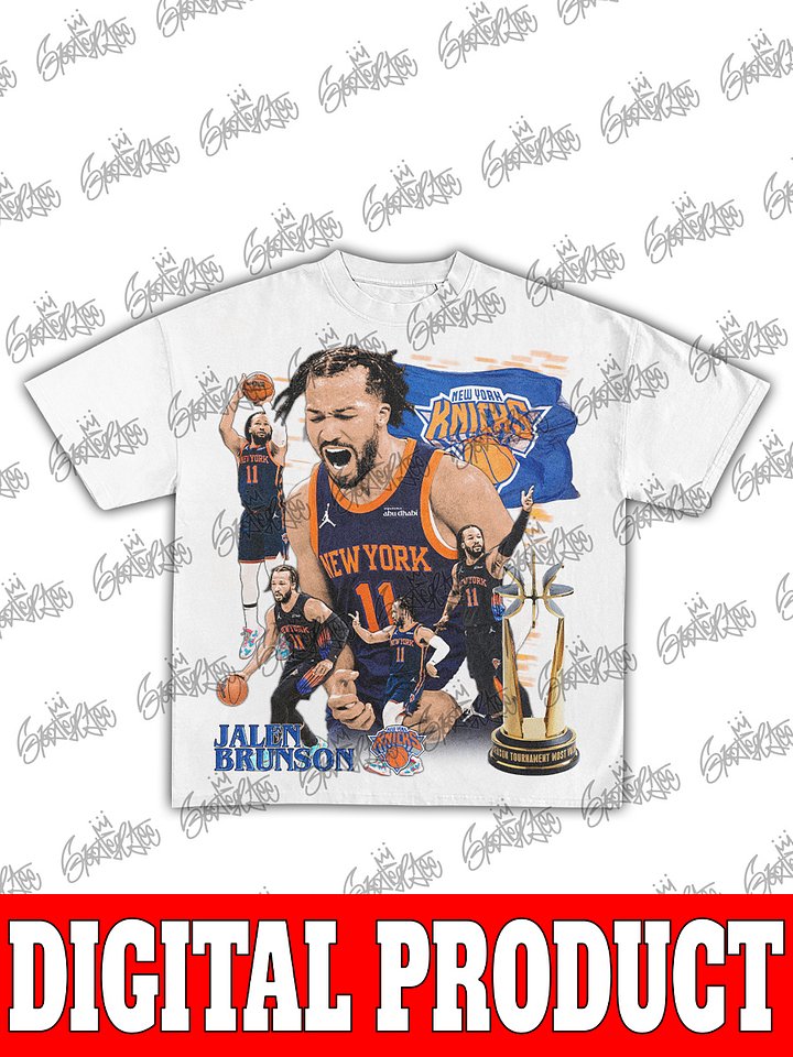 Jalen Brunson New York Knicks 2025 NBA Cup MVP Vintage Basketball Bootleg Graphic product image (2)