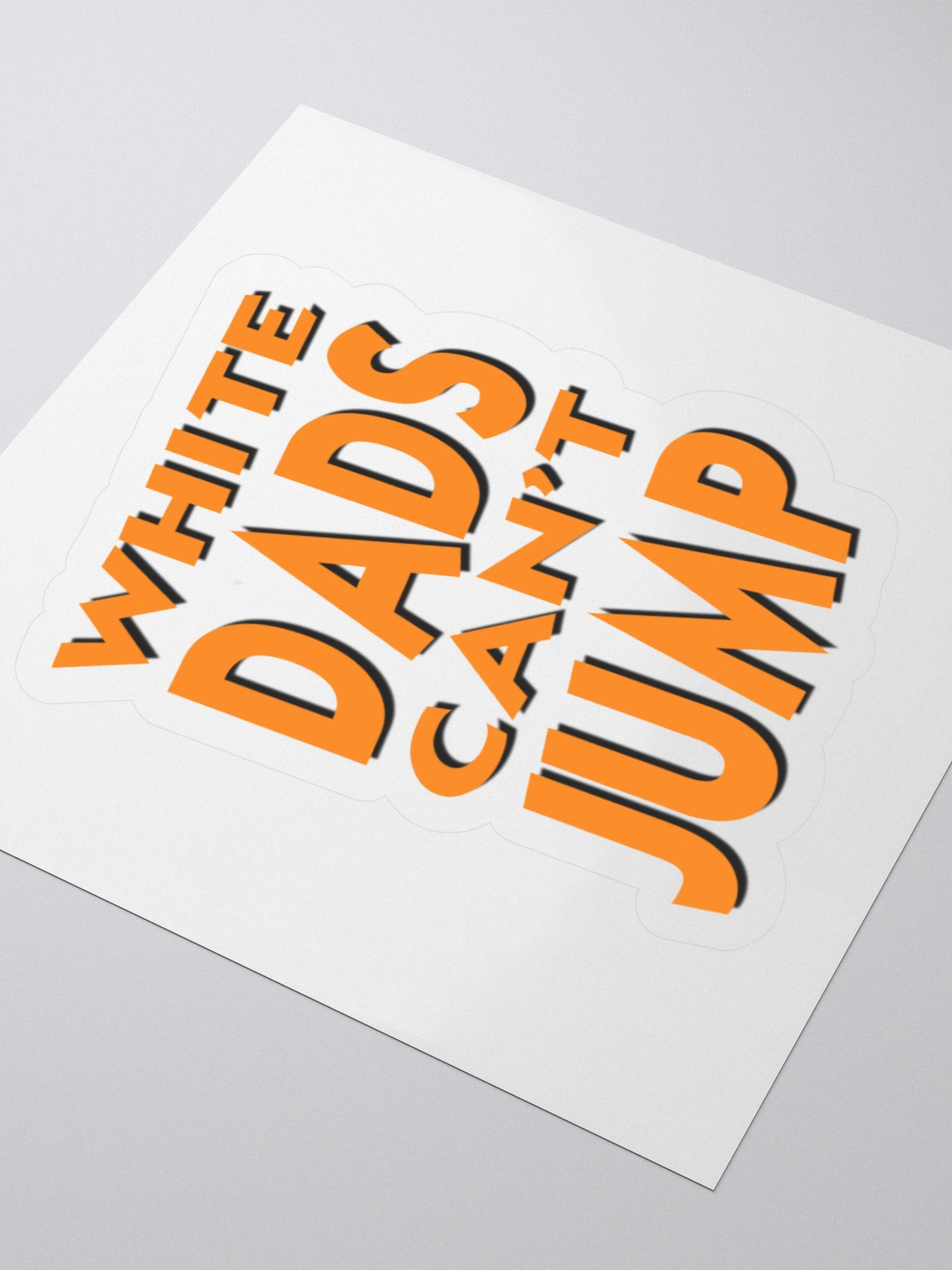 White Dads Can't Jump Logo Decal product image (7)