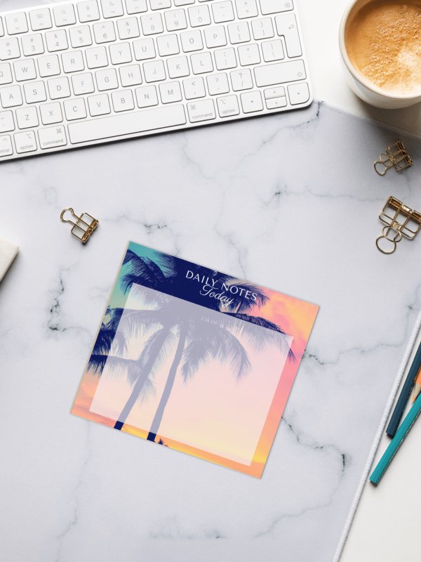Daily Notes Tropical Sunrise Silhouette Notepad product image (2)