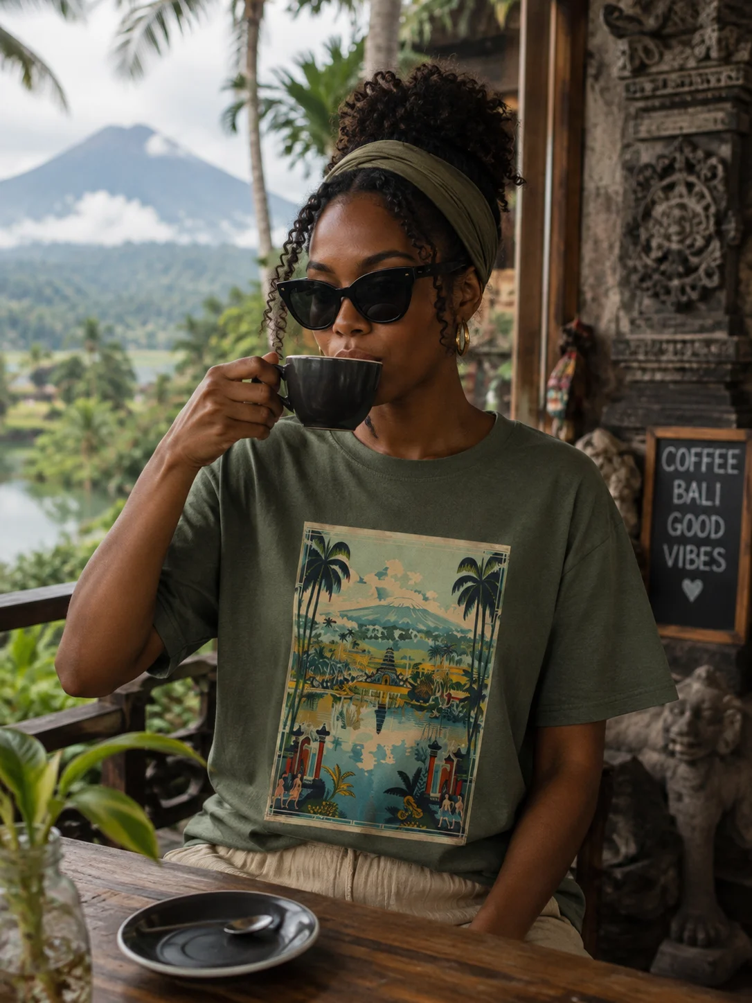 Vintage Tropical Volcano Escape Tee product image (1)