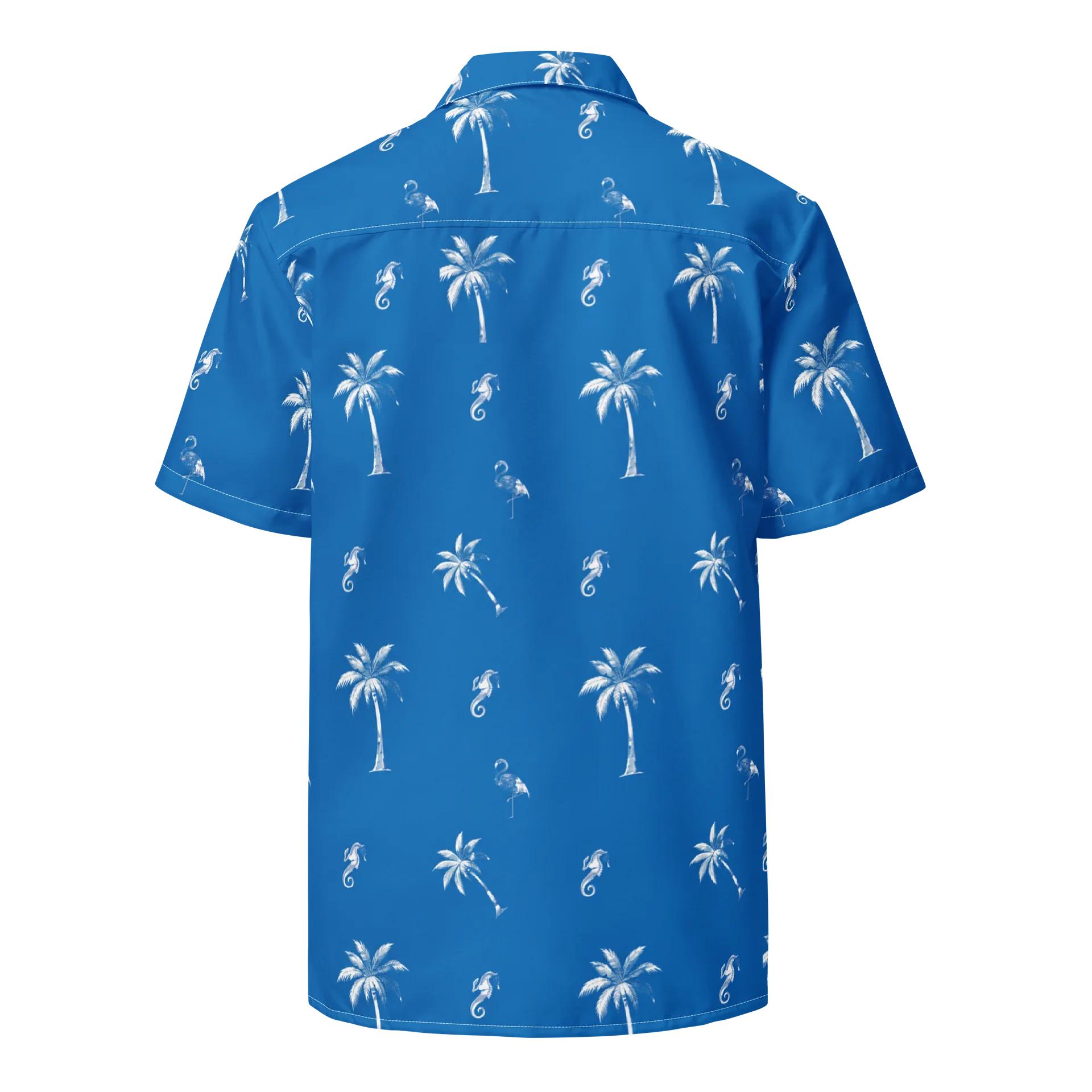 GTA VI Jason Duval Tropical Palm Tree Blue Hawaiian Shirt product image (6)