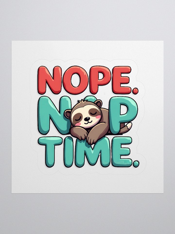 Sloth Nap Time Kiss Cut Stickers product image (3)