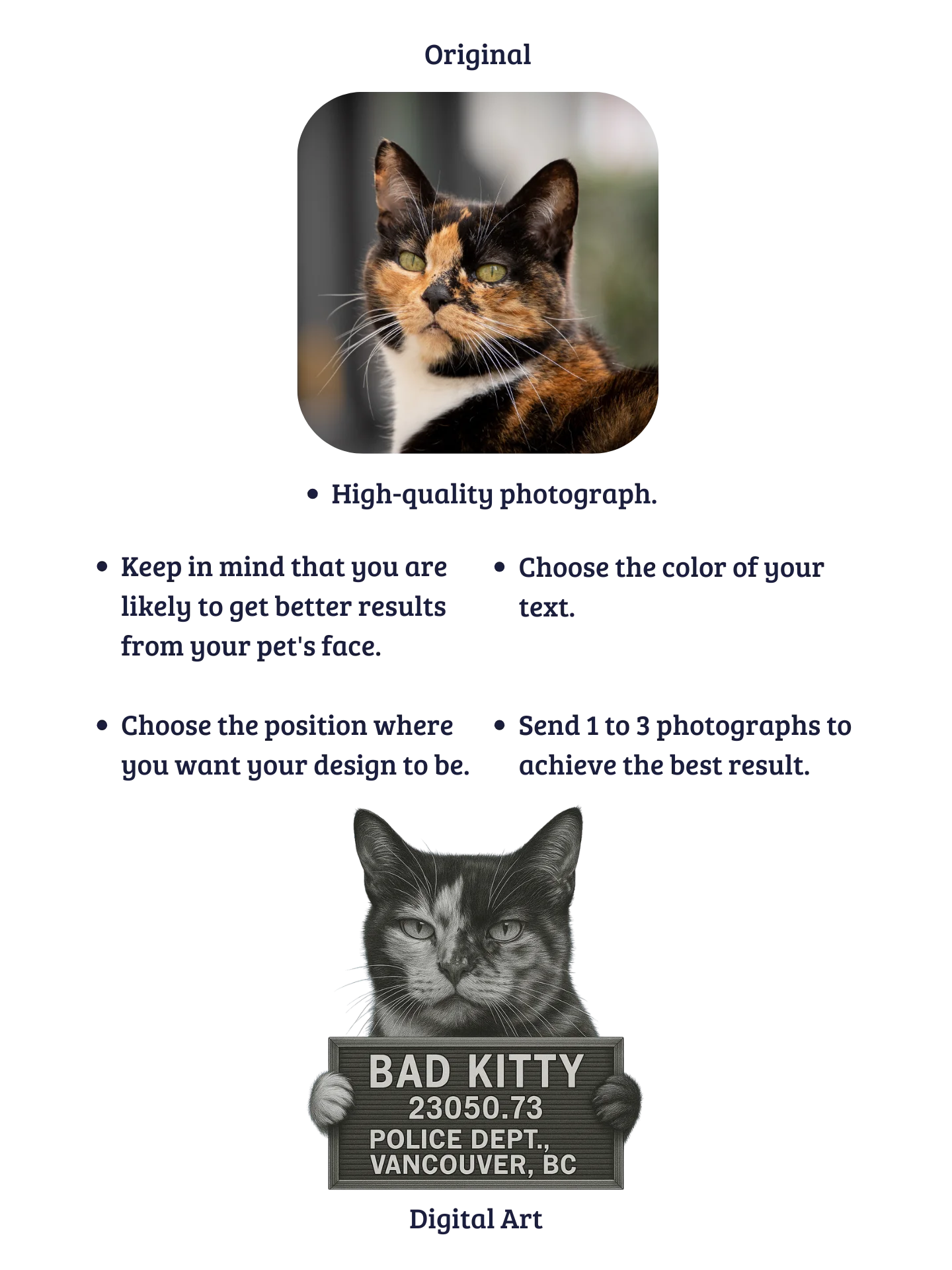 "BAD KITTY" / T-SHIRT WITH PERSONALIZED NAME product image (5)