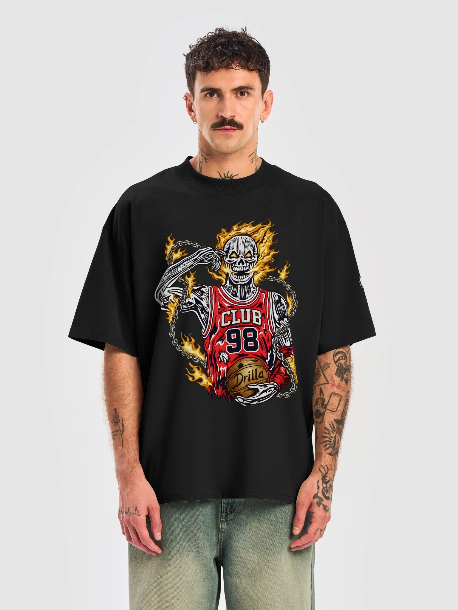 Drilla Skeleton Oversized Tee product image (5)