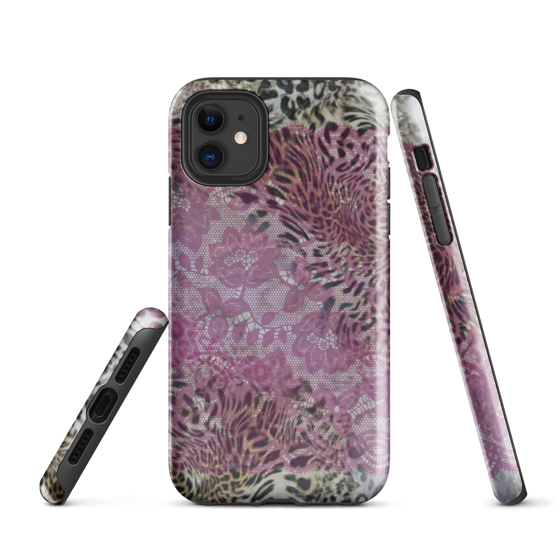 lace animal print i phone case product image (1)